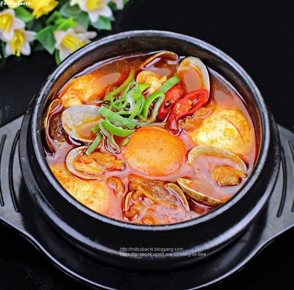 สูตรซุปเต้าหู้ ซุนดูบูจิเก Spicy Soft Tofu Stew