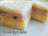 สูตรham and boiled egg sandwich - แซนวิชแฮม กับ ไข่ต้ม