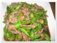 สูตรหมูผัดพริกหนุ่ม