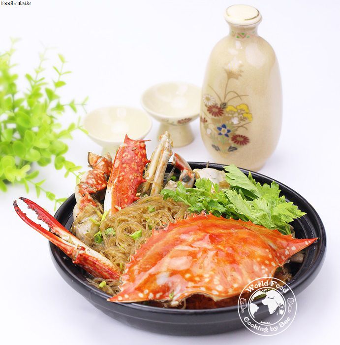 สูตรปูอบวุ้นเส้น Claypot Crab Glass Noodles