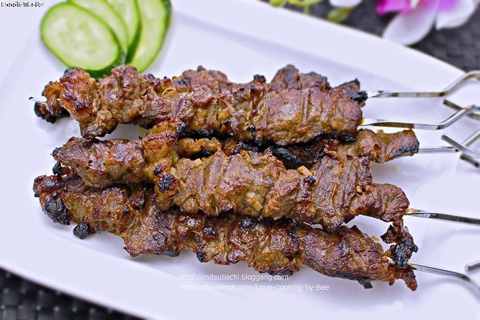 สูตรเนื้อย่างแบบเขมร Khmer Beef Skewers