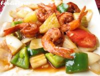 สูตรSweet  and sour  shrimps   กุ้งเปรี้ยวหวาน