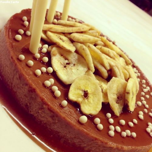 Banana Chocolate Flan บานาน่าช็อกโกแล็ตคัสตาร์ด