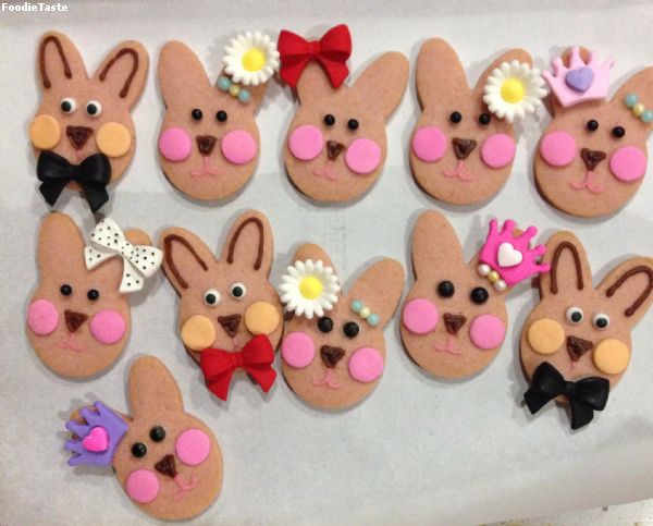 สูตรStrawberry Lemonade Easter Bunny Cookies คุกกี้สตรอเบอร์รี่เลมอนเนด รูปกระต่ายอีสเตอร์