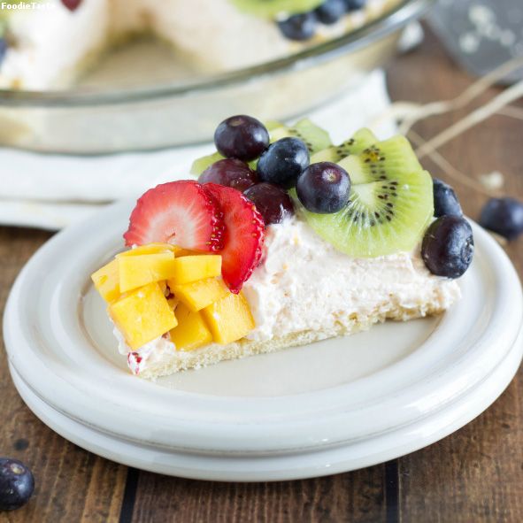 สูตรชีสเค้กผลไม้ - Fruity cheesecake with sugar cookie crust