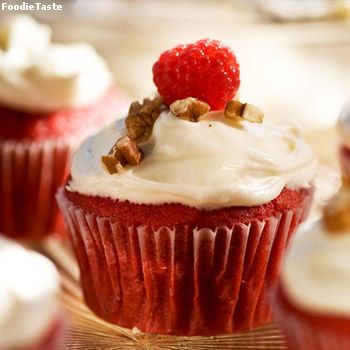 สูตรราสเบอร์รี่ พีแคน ครีมชีส คัพเค้ก (Raspberry Pecan Cream cheese Cupcakes)