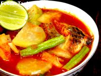 สูตรแกงส้มโคห์ลราบิและเพื่อนๆ (Kohlrabi sour soup)