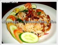 สูตรข้าวผัดทะเลเหือด... เดือด (Dried squid and shrimp fried rice)