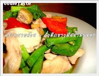 สูตรถั่วฝักยาวผัดน้ำมันหอย (Stir fried string bean and oyster sauce)