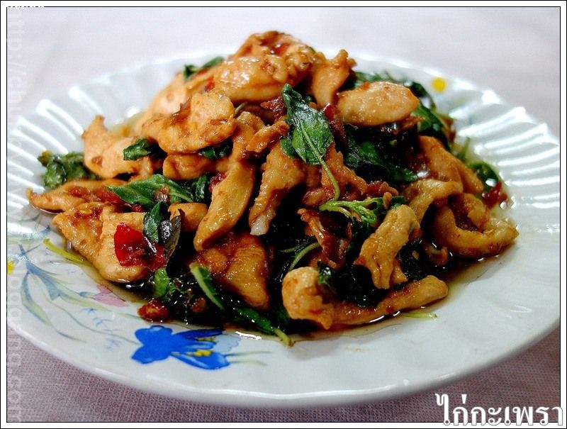 สูตรผัดกะเพราไก่  (Kapraow Chicken)