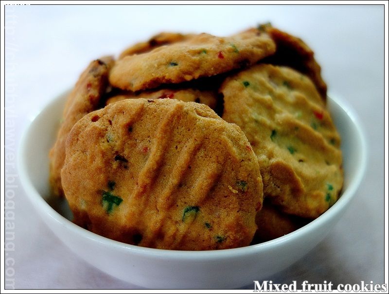 คุกกี้ผลไม้  (Mixed fruits cookies)