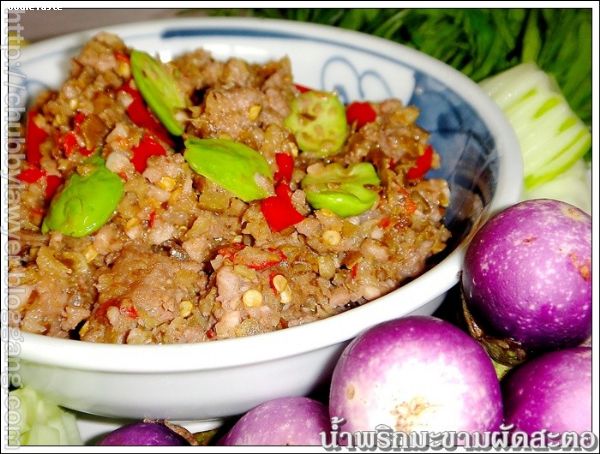 สูตรน้ำพริกมะขามอ่อนผัดสะตอ (Stir fried young tamarind and Parkia nut chili dip)