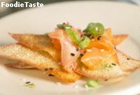Salmon Carpaccio with Wasabi