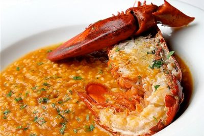 อาหารที่ใช้กุ้งล็อบสเตอร์ Risotto lobster