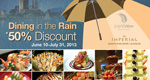 Dining & Drinking in the Rain ห้องอาหารปาร์ควิว โรงแรมอิมพีเรียลควีนส์ปาร์ค